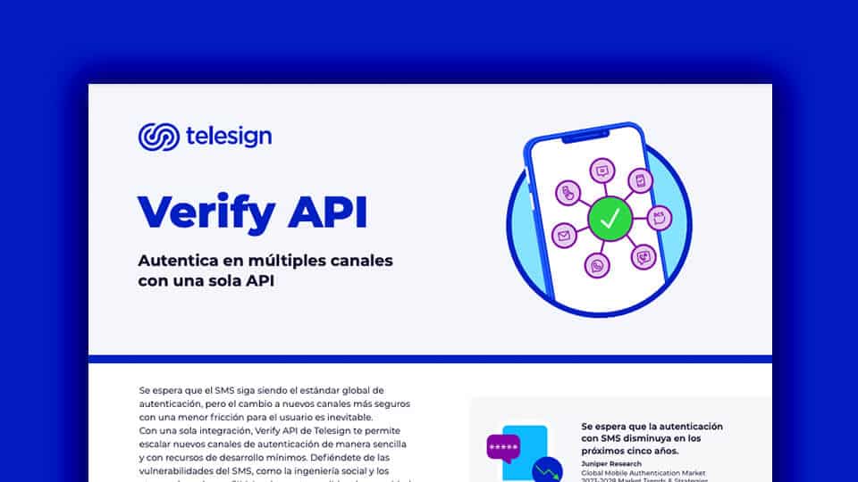 Verify API datasheet