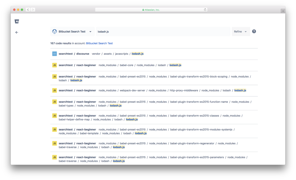 file search bitbucket