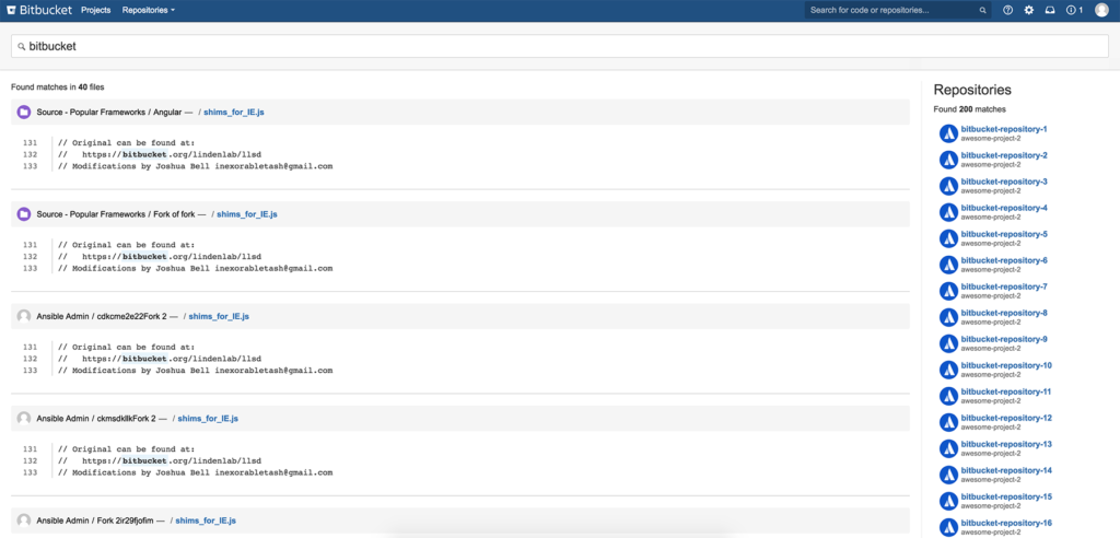 Repository Search in Bitbucket Server 5.6