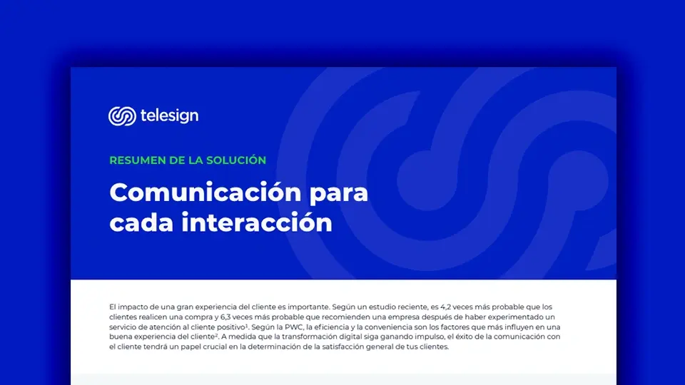 Comunicación para cada interacción